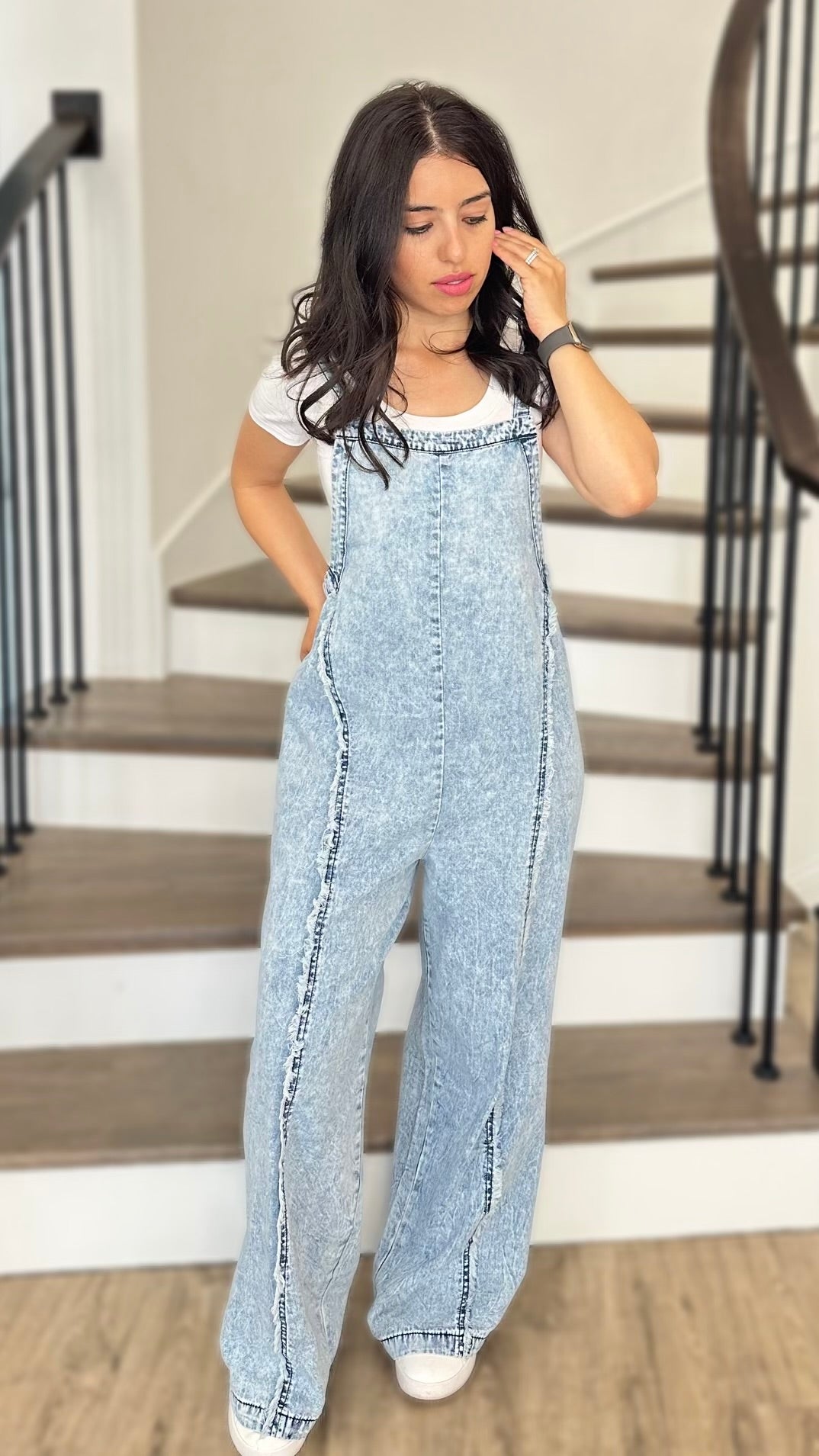 DALLAS LIGHT WASH DENIM OVERALL/ JUMPSUIT - LIGHT BLUE