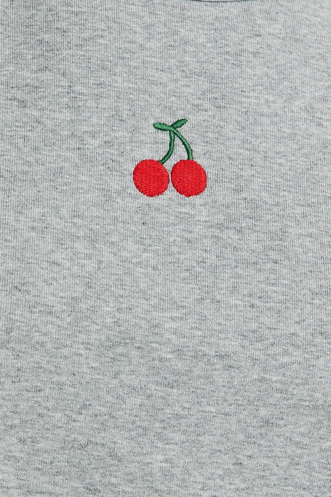 CHERRY SHORT SLEEVE TSHIRT - GREY